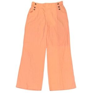 Land ‘n Sea Size Small Pull On Flat Front Elastic Back Linen Blend Wide Leg Pant